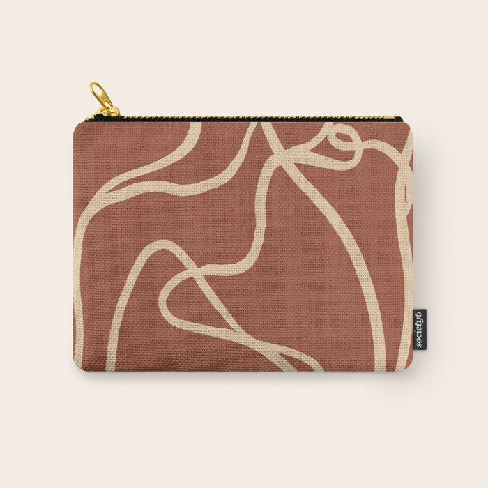 Abstract Line Art Cat 8 Carry All Pouch Gallery Image 1
