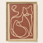 Abstract Line Art Cat 8 Serving Tray Gallery Image 1