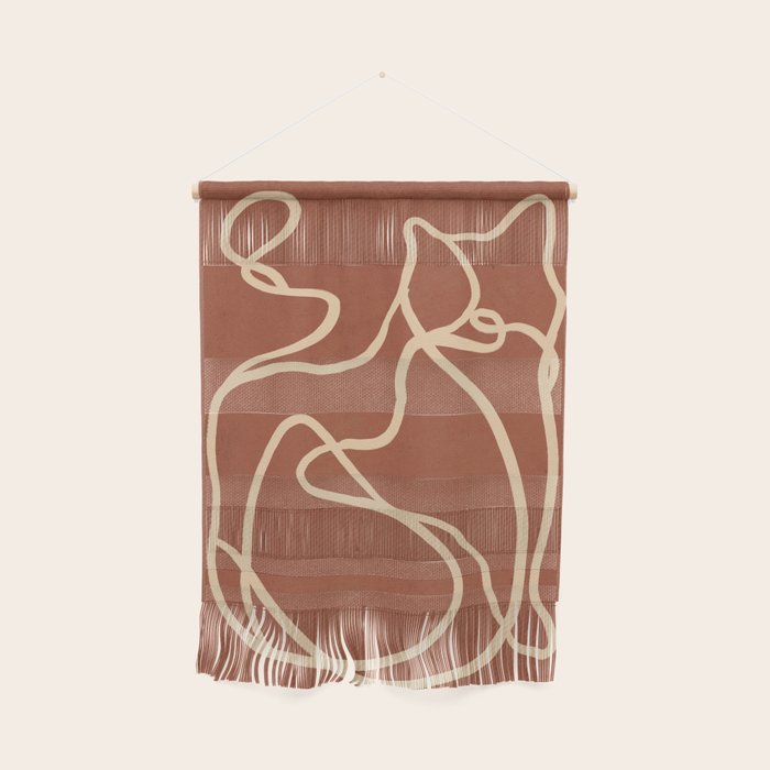 Abstract Line Art Cat 8 Wall Hanging Gallery Image 1