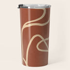 Abstract Line Art Cat 8 Travel Mug Gallery Image 3