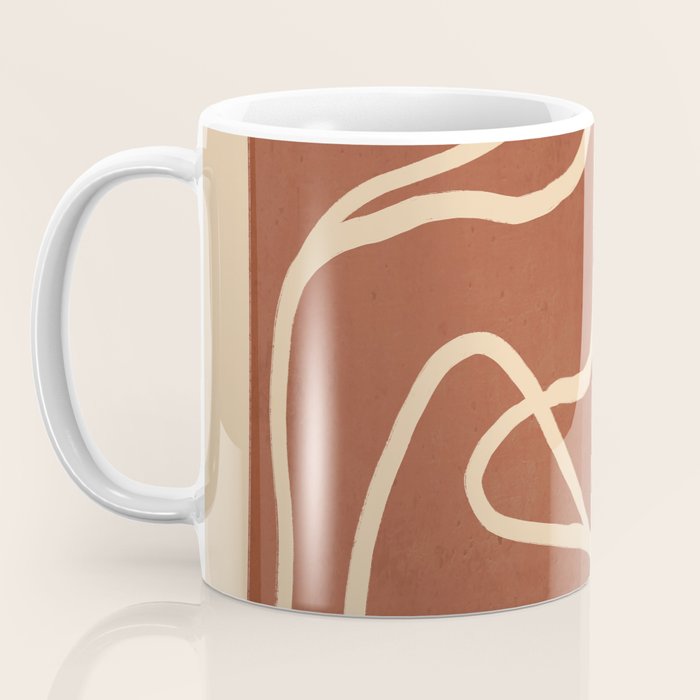 Abstract Line Art Cat 8 Coffee Mug Gallery Image 3