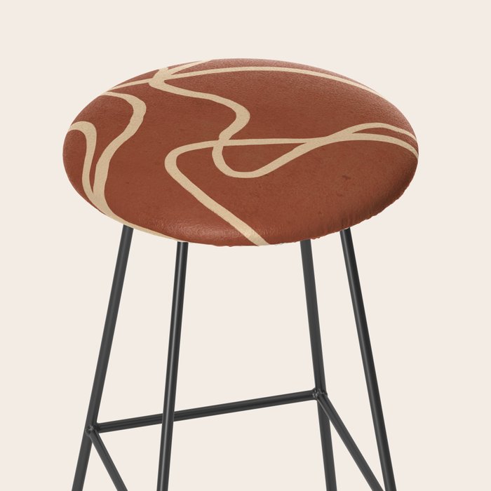 Abstract Line Art Cat 8 Stool Gallery Image 2