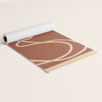 Abstract Line Art Cat 8 Yoga Mat Gallery Image 2