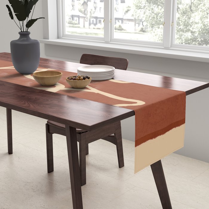 Abstract Line Art Cat 8 Table Runner Gallery Image 2