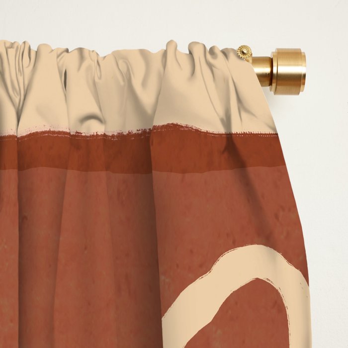 Abstract Line Art Cat 8 Window Curtain Gallery Image 2