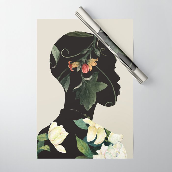 Floral Portrait 28 Wrapping Paper Gallery Image 1