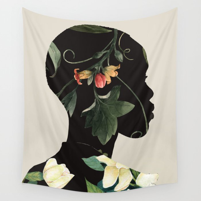 Floral Portrait 28 Wall Tapestry Gallery Image 4