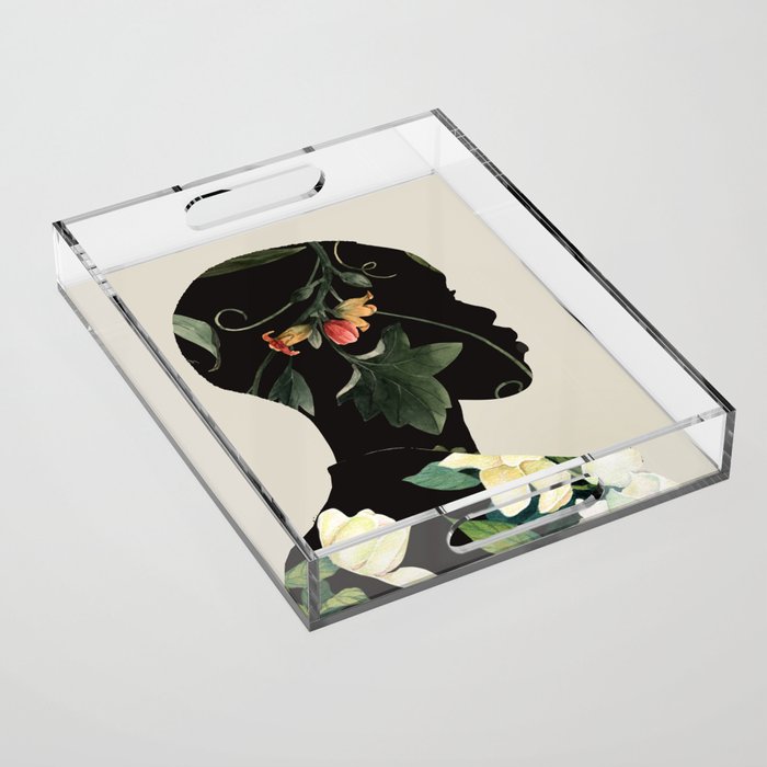 Floral Portrait 28 Acrylic Tray Gallery Image 1