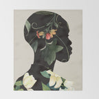 Floral Portrait 28 Throw Blanket Gallery Image 2