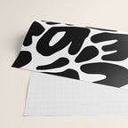 Abstract black and white organic nature art pattern Wrapping Paper Gallery Image 2