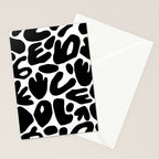 Abstract black and white organic nature art pattern Stationery Card Gallery Image 2