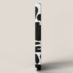Abstract black and white organic nature art pattern iPhone Case Gallery Image 2