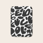 Abstract black and white organic nature art pattern Bath Mat Gallery Image 1