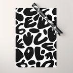 Abstract black and white organic nature art pattern Wrapping Paper Gallery Image 1