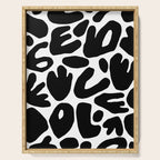 Abstract black and white organic nature art pattern Serving Tray Gallery Image 1