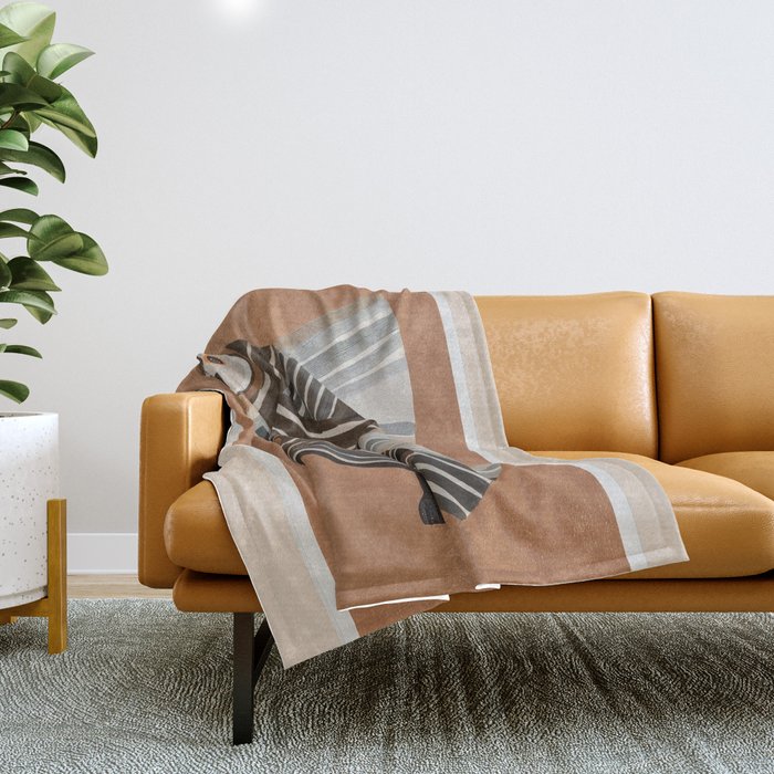 Striped Owl Pair Throw Blanket Gallery Image 1