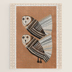 Striped Owl Pair Jigsaw Puzzle Gallery Image 1