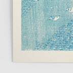 Japanese Swans Vintage Illustration by Taguchi Tomoki 1860-1896 Peaceful Blue Tranquil Minimalist Poster Gallery Image 3