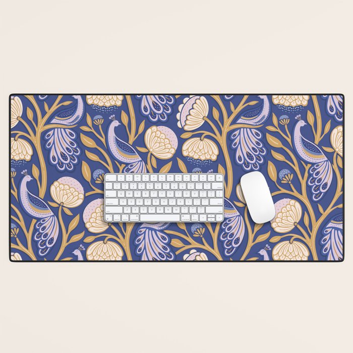 Peacock Dreams - Amethyst Desk Mat Gallery Image 1