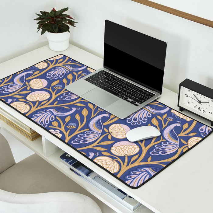 Peacock Dreams - Amethyst Desk Mat Gallery Image 2