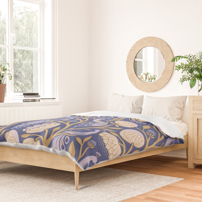 Peacock Dreams - Amethyst Duvet Cover Gallery Image 2