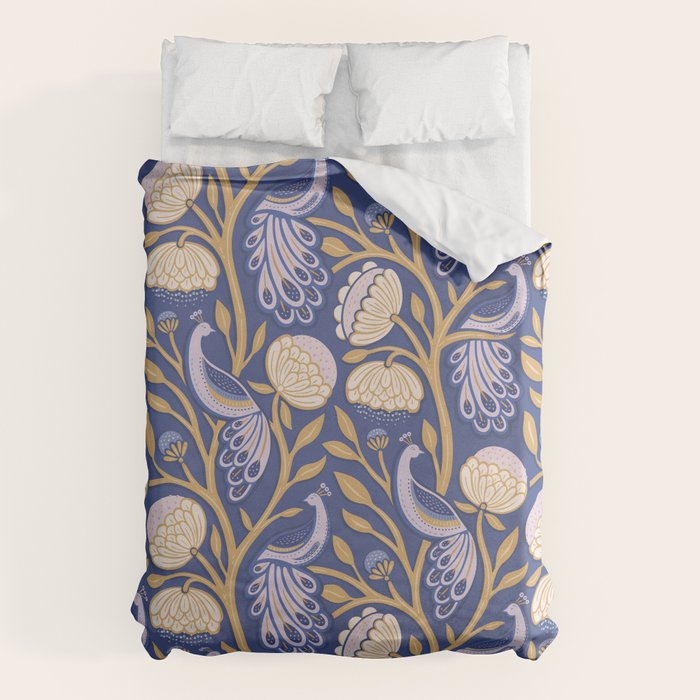 Peacock Dreams - Amethyst Duvet Cover Gallery Image 1