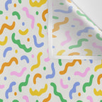 Colorful line doodle art pattern Wall Tapestry Gallery Image 3