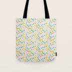 Colorful line doodle art pattern Tote Bag Gallery Image 1