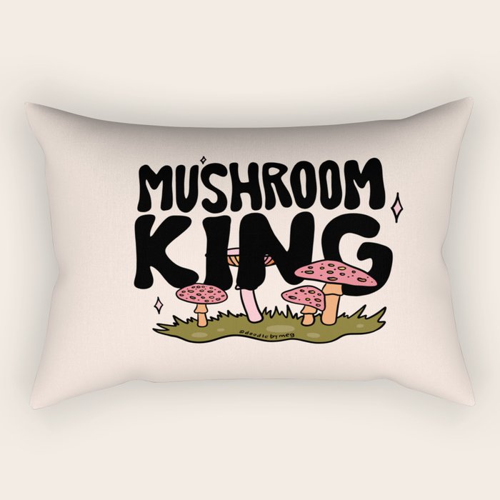 Mushroom King Rectangular Pillow Gallery Image 1