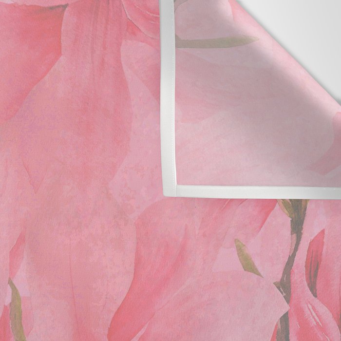 Blush pink green watercolor orchids flowers  Wall Tapestry Gallery Image 3