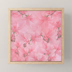 Blush pink green watercolor orchids flowers  Mini Art Print Gallery Image 1