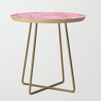 Blush pink green watercolor orchids flowers  Side Table Gallery Image 1
