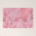 Blush pink green watercolor orchids flowers  Welcome Mat Gallery Image 1