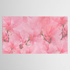 Blush pink green watercolor orchids flowers  Tablecloth Gallery Image 2