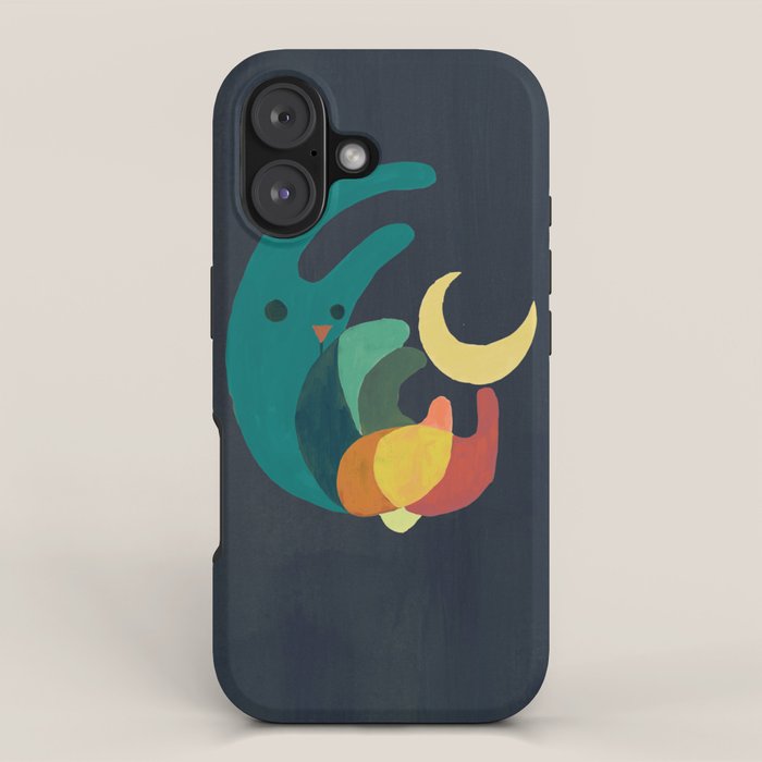 Rabbit and crescent moon iPhone Case Gallery Image 1