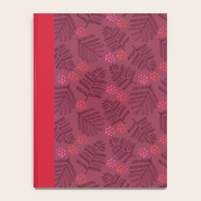 Winter & Woodsy Pine Trees in Ruby Red Notebook Gallery Image 4