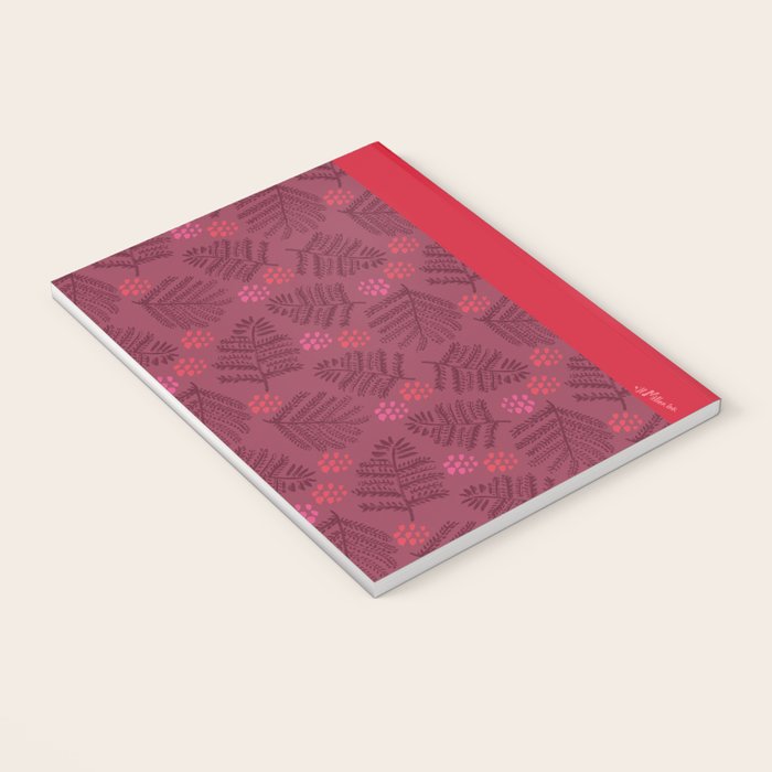 Winter & Woodsy Pine Trees in Ruby Red Notebook Gallery Image 3