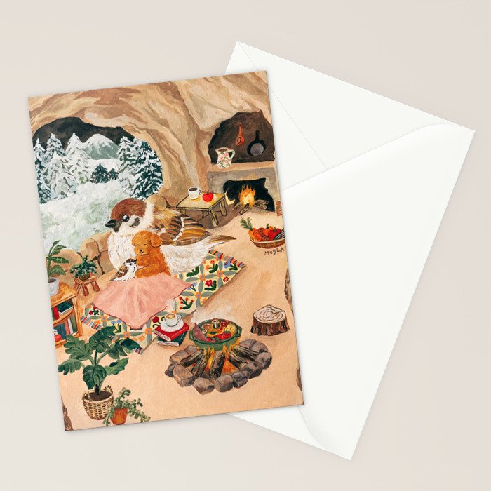 fluffy night Stationery Card Gallery Image 2