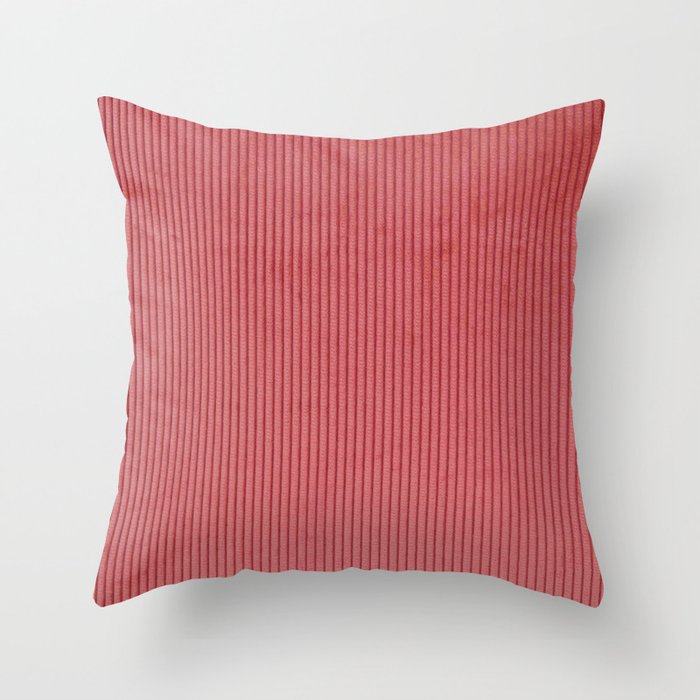 red corduroy Throw Pillow Gallery Image 1