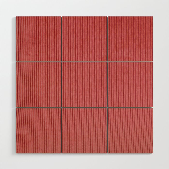 red corduroy Wood Wall Art Gallery Image 1