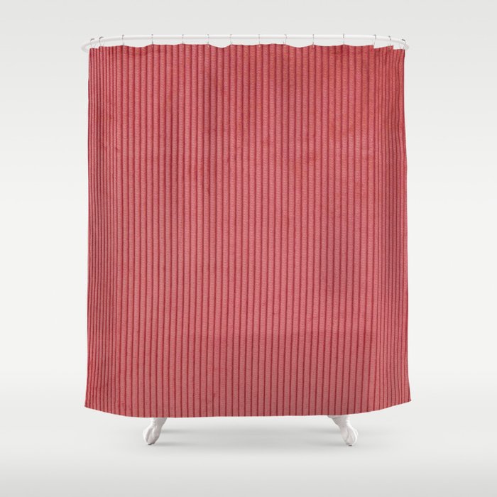red corduroy Shower Curtain Gallery Image 1