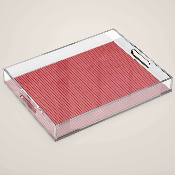 red corduroy Acrylic Tray Gallery Image 1