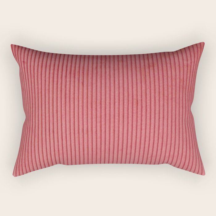 red corduroy Rectangular Pillow Gallery Image 2