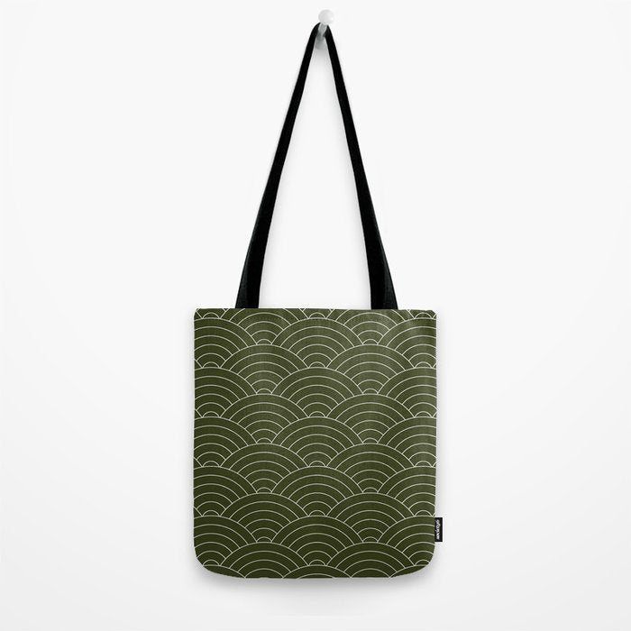Waves (Olive) Tote Bag Gallery Image 2