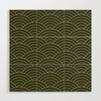 Waves (Olive) Wood Wall Art Gallery Image 1