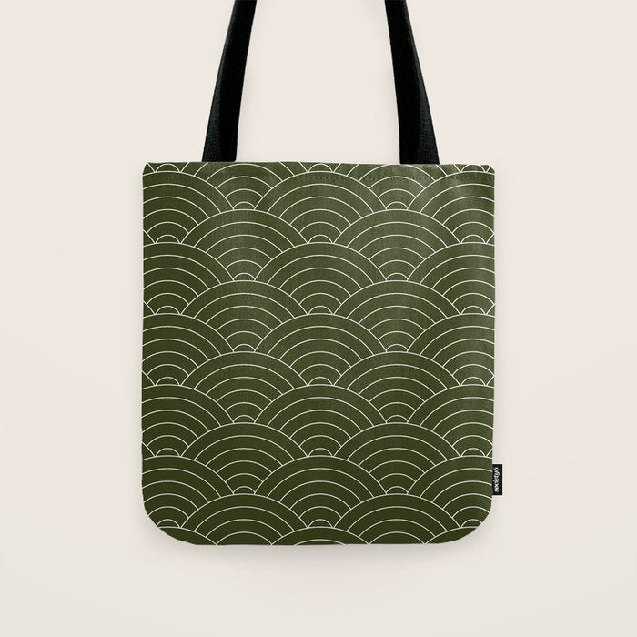 Waves (Olive) Tote Bag Gallery Image 1