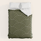 Waves (Olive) Duvet Cover Gallery Image 6