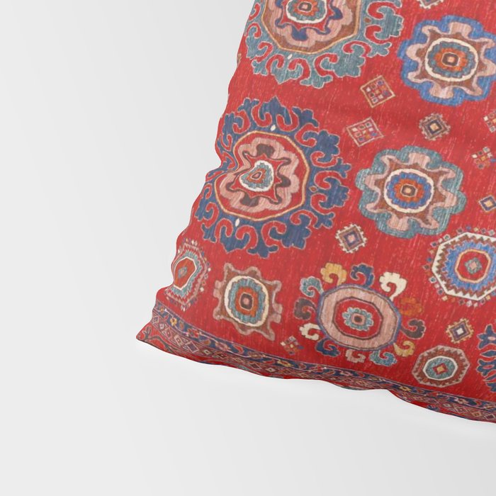 Red Suzani  Kazak Persian Rug Pillow Sham Gallery Image 4