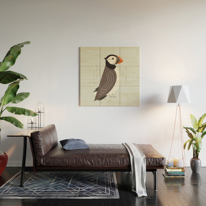Atlantic Puffin, Bird of United Kingdom Wood Wall Art Gallery Image 2