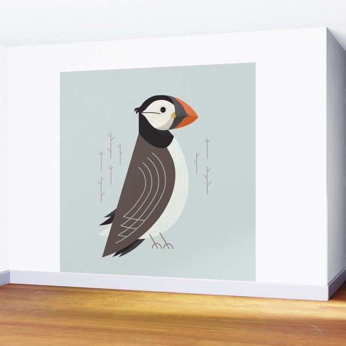 Atlantic Puffin, Bird of United Kingdom Wall Mural Gallery Image 2